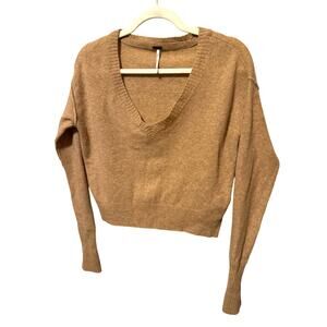 Free People Beige Cashmere XS Tall Petite Sweater